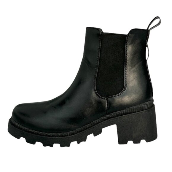 SUGAR FAVORITE Women's Chelsea Block Heel Booties Black Size 9 M - Picture 3 of 8